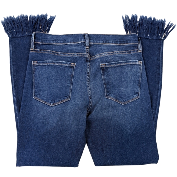 FRAME Le Skinny De Jeanne Destroyed Jeans Ankle Length Womens 29 Frayed - Picture 4 of 12